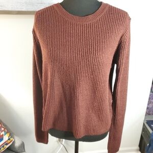 Ambiance appears LACE-UP BACK SWEATER Size LARGE NEW